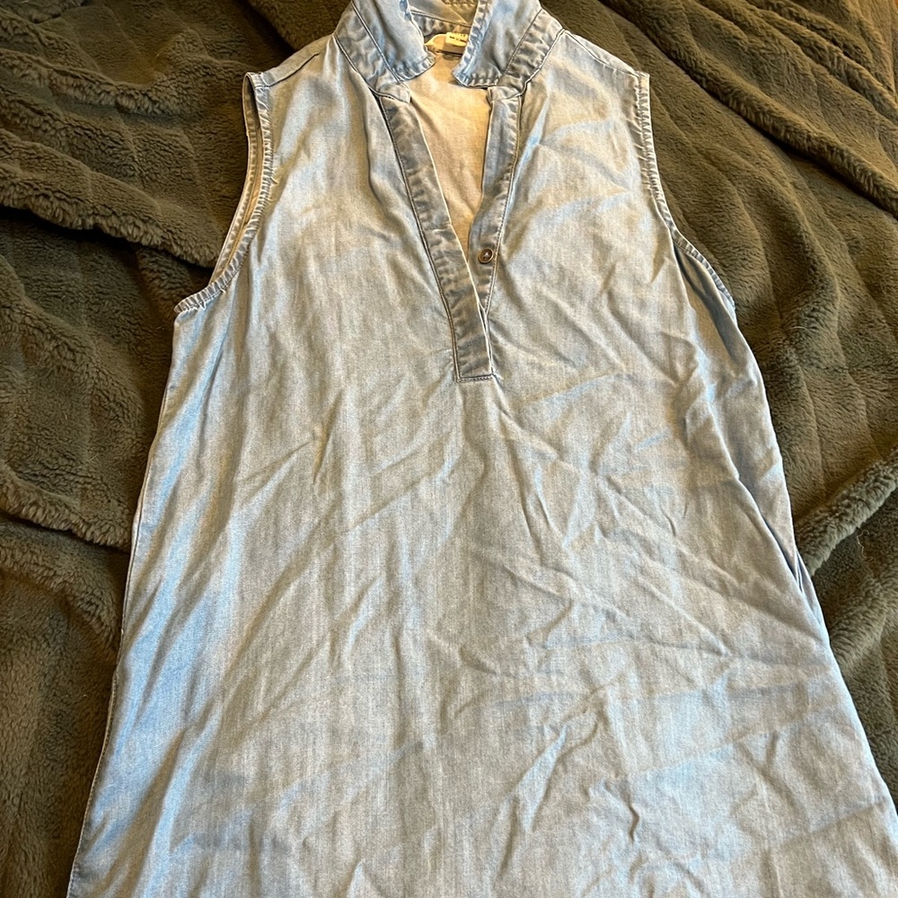 Beach lunch lounge dress soft denim size XS
